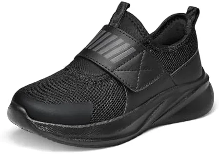 runside girls tennis shoes boys kids sneakers lightweight breathable running athletic shoes for toddlerlittle kidbig kid black